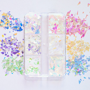 12 Grids 3D Sparkly Fluorescent Flakes Nail <b>Sequins</b> Paillette Nail Chunky Glitter Decorations Chameleon Nail Accessories - Product Image 6