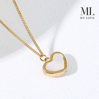 Collier pour femme en alliage de cuivre plaqué or 18 carats, pendentif cœur romantique pour la Saint-Valentin, chaîne en boîte, bijoux