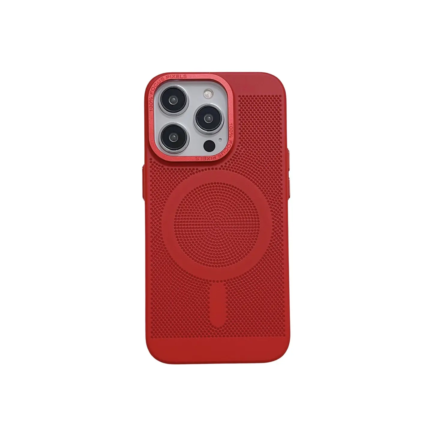 Ultra ince örgü manyetik telefon iPhone için kılıf 15 14 13 12 11 Pro Max ısı dağılımı nefes koruyucu kapak