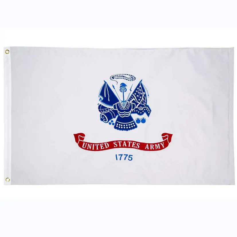 Verenigde Staten Army Nylon Geborduurde Vlag 3x5ft Met Canvas Header 4 Rijen Van Naaien Op Zowel Side 2 Of Meer messingsdichtingsringen