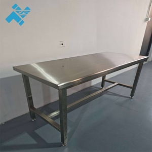 Table de travail en acier inoxydable 304 à hauteur réglable, design contemporain, idéale pour la maison, le bureau et le laboratoire – Meilleures ventes - Product Image 1