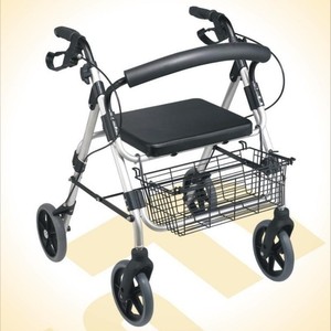 Foshan Oriental Walker FS965LH-A Aluminum Alloy Height Adjustable Lightweight <b>Rollator</b> With Seat And Basket For Elderly - Product Image 1