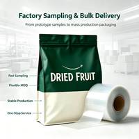 Op maat gedrukte Doypack zakjes voor groenten, fruit en supplementen, lage minimale bestelhoeveelheid, voedselveilig, staande zak, ziplock, Mylar zakken