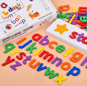 Juego de Tarjetas de Aprendizaje de 26 Letras del Alfabeto Inglés, Juguete Educativo Temprano para Niños, Rompecabezas de Ortografía, Juegos de Palabras - Product Image 5