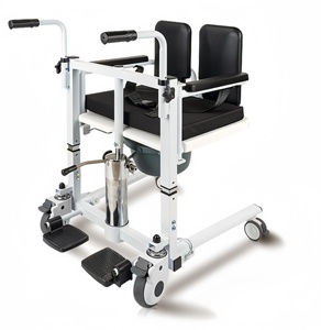 Salud Rehabilitación médica Movimiento Transferencia de pacientes Enfermería Silla de rueda de inodoro móvil con elevación - Product Image 1