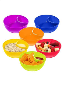 En gros, Bols à trempette et à collation, récipients de mélange compartimentés pour fêtes, soirées cinéma, buffets, apéritifs, pique-niques et salles de pause - Product Image 2