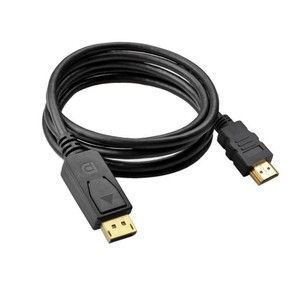 สายเคเบิลดิสเพลย์พอร์ตเป็น HDMI ยาว 1.8 เมตร ชนิดตัวผู้ต่อตัวผู้ รองรับความละเอียด 2K สำหรับเชื่อมต่อจอภาพ พร้อมตัวนำทองแดงปราศจากออกซิเจนและสายถัก - Product Image 1