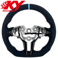 Volant de voiture sport en cuir suédé et fibre de carbone personnalisé pour Hyundai Elantra N I20N I30N VelosterN