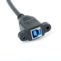 Kabel Ekstensi USB3.0 Sudut Kanan Male-to-female Tembaga untuk Transmisi Data Kamera Industri Printer Komputer Pribadi