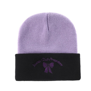 New Bow-Embroidered Knitted <strong>Hat</strong>: Cartoon-Style Embroidered <strong>Woolly</strong> <strong>Hat</strong> for <strong>Men</strong> and Women - Warm Winter <strong>Hat</strong> for Autumn and Winter - Product Image 5