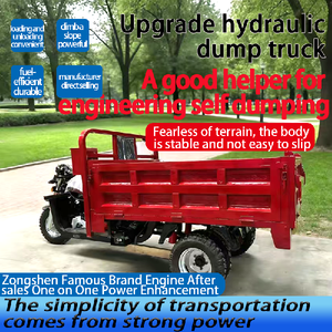 <b>Gasoline</b> Tricycle 5-Wheel Right-Hand Motorcycle Open Body 201-250cc Displacement 801-1000W Power Self-Dumping - Product Image 2