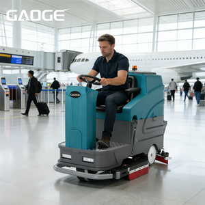 GAOGE X96 Lavasciuga Pavimenti a Bordo ad Alta Efficienza con Doppia Spazzola a Guida Automatica, Attrezzatura per la Pulizia con Certificazione CE ISO - Product Image 1