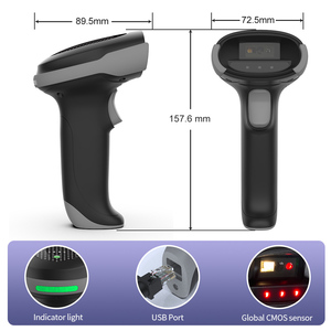 Lector de Códigos de Barras con Cable 1D de Fábrica Xincode, Escáneres de Códigos QR Portátiles, Escáner de Códigos de Barras 2D, Pistola de Escaneo de Códigos de Barras USB para Inventario - Product Image 5