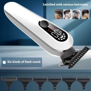 เครื่องตัด<span class=keywords><strong>ผม</strong></span><span class=keywords><strong>ไฟ</strong></span>ฟ้าแบบใช้พลังงานจาก USB พร้อมหน้าจอดิจิตอล มัลติฟังก์ชั่น สำหรับร้านเสริมสวย ใช้ได้กับผู้ชาย ใบมีดสแตนเลส สำหรับใช้ในบ้านและโรงแรม - Product Image 3