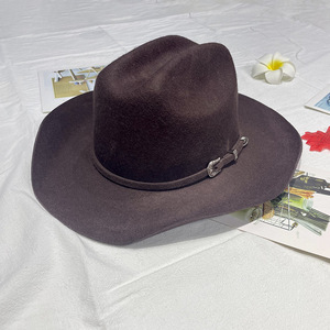 Sombrero <span class=keywords><strong>de</strong></span> Vaquero <span class=keywords><strong>de</strong></span> Ala Ancha <span class=keywords><strong>de</strong></span> Fieltro <span class=keywords><strong>de</strong></span> Lana 100% Australiana <span class=keywords><strong>de</strong></span> Alta Calidad, Listo para Enviar, para Hombres, Ideal para Viajes, Negocios y Actividades al Aire Libre - Product Image 6