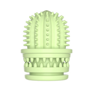 New Eco-Friendly Dog Chew Toy Durable Teeth Cleaning Cactus Shape Toothbrush Natural Rubber Food Grade <b>Squeaky</b> Christmas Gift - Product Image 4