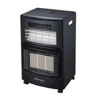 Chauffage électrique et à gaz 2-en-1 avec télécommande, ventilateur intégré, portable, autonome, pour usage domestique, 3 brûleurs GPL