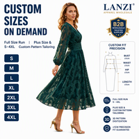 Robe midi transparente sur mesure pour les occasions spéciales du club féminin Symphony Vineyard Lunch, destinée aux maisons de mode