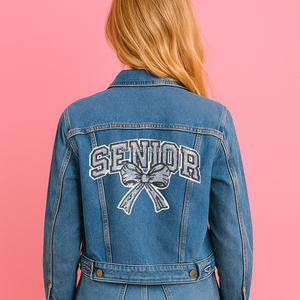 Écusson Senior 2026 avec nœud, applique brodée holographique pour vêtements de remise de diplôme, vestes et sacs - Product Image 5