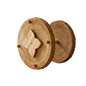 Plateau à étages en rotin tissé plateau à 2 niveaux pour l'affichage des Fruits plateau de service en rotin en osier pour la maison et la décoration fabricant vietnamien - Product Image 6