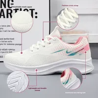 Chaussures de course pour femmes automne 2025, directement de l'usine, transfrontalières, avec semelle souple, confortables, respirantes, empeigne en mesh et semelle intermédiaire en EVA