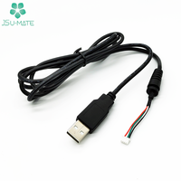 Kabel Konektor USB Custom tipe A ke JST PH XH GH SH EH 2 3 4 5 Pin untuk PCB, Kabel USB ke JST, Kabel 4 Pin