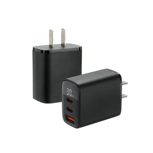 30W hiển thị kỹ thuật số phổ <span class=keywords><strong>USB</strong></span> kép C Cổng sạc nhanh Loại C PD sạc nhanh <span class=keywords><strong>Adapter</strong></span> OTP Tương thích cho <span class=keywords><strong>Apple</strong></span> 16 Pro - Product Image 2