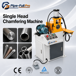 Machine à chanfreiner semi-automatique à tête unique pour l'élimination des bavures d'angle à 45 degrés sur les extrémités de tuyaux en cuivre et en aluminium - Product Image 1