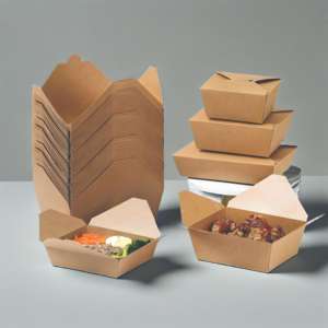 ราคาขายส่ง กล่องกระดาษคราฟท์สำหรับบรรจุอาหารกลางวันแบบใช้แล้วทิ้ง ขนาด 1000 มล. 1400 มล. พิมพ์ลายตามสั่ง สำหรับซื้อกลับบ้าน - Product Image 6