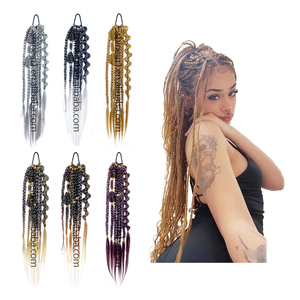 Extensiones de Cabello Sintético al por Mayor, <span class=keywords><strong>Trenzas</strong></span> de Rastas, Extensiones de Cabello Preestiradas, Cabello Africano para Trenzar a Crochet para Mujer - Product Image 1