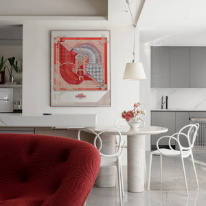 Sciarpa di seta ispirata <span class=keywords><strong>arte</strong></span> della parete in scatola acrilica decorazione murale di lusso per Studio <span class=keywords><strong>Boutique</strong></span> - Product Image 2