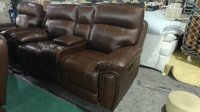 Amerikanischer Stil Echtes Leder Ecksofa-Set 3-teilig, Elektrisch Verstellbar, Polstermöbel für das Wohnzimmer