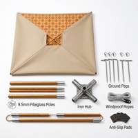 Paravent de camping quatre saisons pliable, imperméable, en tissu Oxford, pour tente, sans fenêtre, abri extérieur