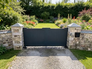 <span class=keywords><strong>Portail</strong></span> <span class=keywords><strong>battant</strong></span> électrique de luxe en aluminium à double ouverture pour entrée de villa/jardin, avec caractéristiques écologiques et résistantes aux intempéries - Product Image 5