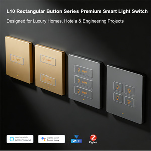 Luxury Premium 10A 3-way <strong>Touch</strong> Panel IP44 Waterproof Durable Zigbee Smart Life Smart Light Switch for Home Hotel Villa - Product Image 2