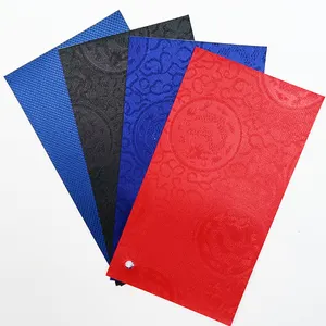 Un côté anti-courbure surface brillante gaufrage personnalisé simple face revêtue texturé cuir papier cuir comme papier fabricant