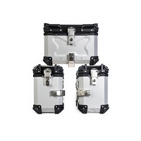 Support de coffre arrière en alliage d'aluminium pour moto Kawasaki VS650, compatible avec les trois boîtes de rangement, capacité 38L