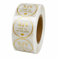 Autocollants en feuille d'or transparente XJY, impression personnalisée, étiquette de logo transparente, prix de gros