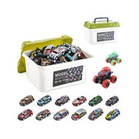 Voiture miniature en alliage moulé sous pression 1:64 avec boîte de rangement, vente en gros, véhicule miniature de simulation promotionnel pour cadeau d'enfant