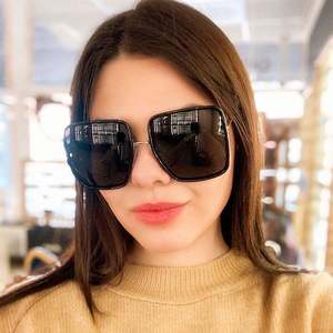 Lunettes de soleil tendance 2021, logo personnalisé, luxe, monture plate, grandes lunettes de soleil pour femmes, lunettes de soleil surdimensionnées - Product Image 2