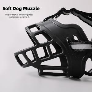 개를위한 개 총구 튼튼한 플라스틱 단단한 바구니 헐뜯고 마시는 원치 않는 짖는 씹는 것을 방지 - Product Image 4