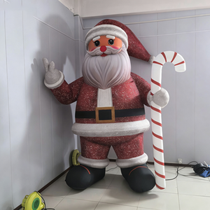 Luces LED <span class=keywords><strong>de</strong></span> Navidad en Oferta, Decoración Inflable para Puerta con Diseño <span class=keywords><strong>de</strong></span> Santa Claus con Bastón <span class=keywords><strong>de</strong></span> <span class=keywords><strong>Caramelo</strong></span> para Publicidad - Product Image 2