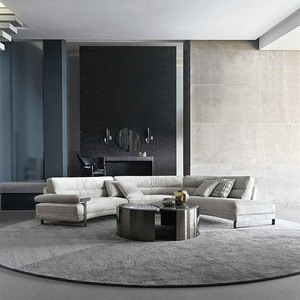 Half Moon <strong>c</strong> Shaped <strong>Sofa</strong> White Curved White Large Genuine Leather Sectional <strong>Sofa</strong> Super Modern Luxury <strong>C</strong> <strong>Shape</strong> <strong>Sofa</strong> - Product Image 1
