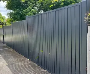 Home Garden Powder Coated Metal Tubular Black Aluminum Fence Panels
