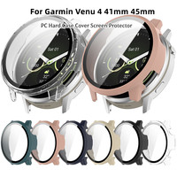 Étui avec protecteur d'écran en verre trempé pour Garmin Venu 4 41mm 45mm Watch Protective Hard PC Cases Cover for Men Women