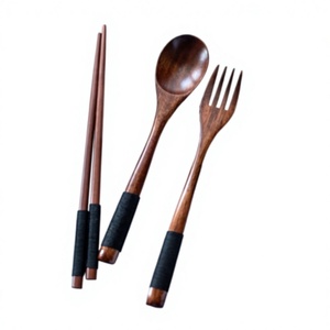 Ustensiles en bambou au prix d'usine pour restaurants, restauration, service de repas, couverts naturels, ensemble d'ustensiles de table - Product Image 2