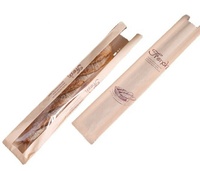Sac en papier kraft classique pour baguette, résistant à la graisse, biodégradable, blanc et brun, pour boulangerie, emballage de sucre et de croustilles