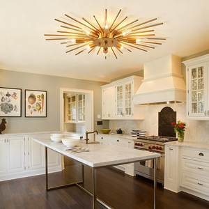 Modern Brass <b>Ceiling</b> <b>Light</b> Led Changeable Color Surface Mounted For Living Room Bedroom Restaurant - Product Image 4