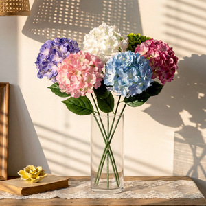 Grande fleur d'hortensia artificielle imprimée en 3D, 72 pièces, en plastique et tissu, pour décoration de mariage, maison et extérieur - Product Image 1