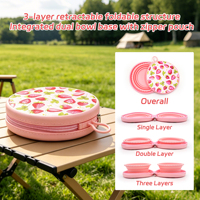 Bol pliable portable pour animaux de compagnie, best-seller en gros d'usine, bol à nourriture personnalisable pour animaux, bol d'alimentation durable pour animaux, directement de l'usine